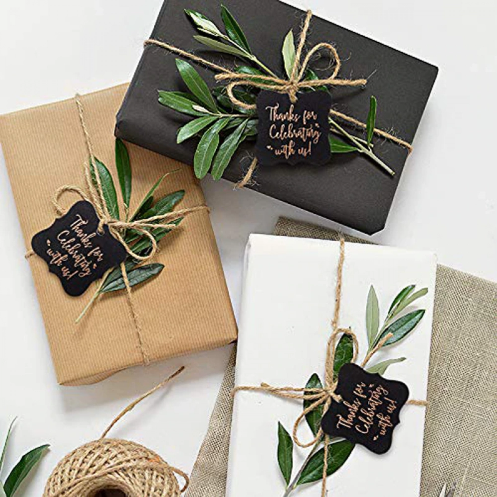 100 Pieces Gold Stamping Thank You For Celebrating With Us Greeting Cards 