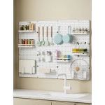Pegboard Shelf Perforation-free Kitchen Bathroom Storage Rack Free Combination Wall-mounted Partition Home Wall Storage