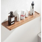 Walnut Wood Corner Storage Rack Bathroom Shelf Home Organization and Storage Rectangle Shelves