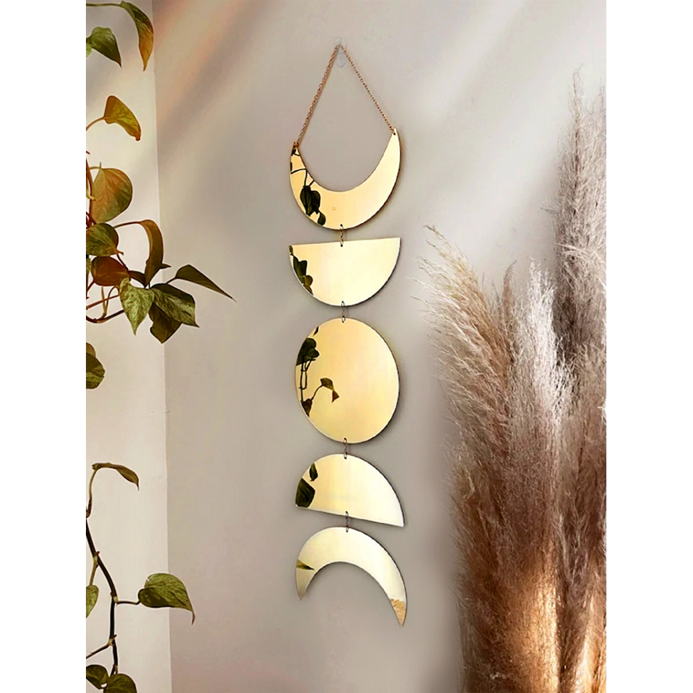 Home Decorations Ins Wall Hanging Sun and Moon Acrylic Mirror Decoration Simple Wall Decoration